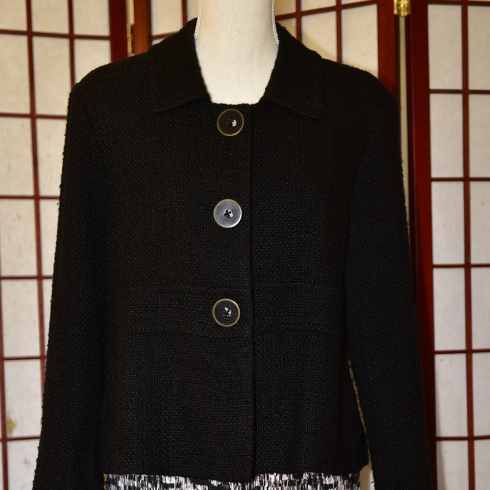 Coletane - chic, black weave jacket - 14